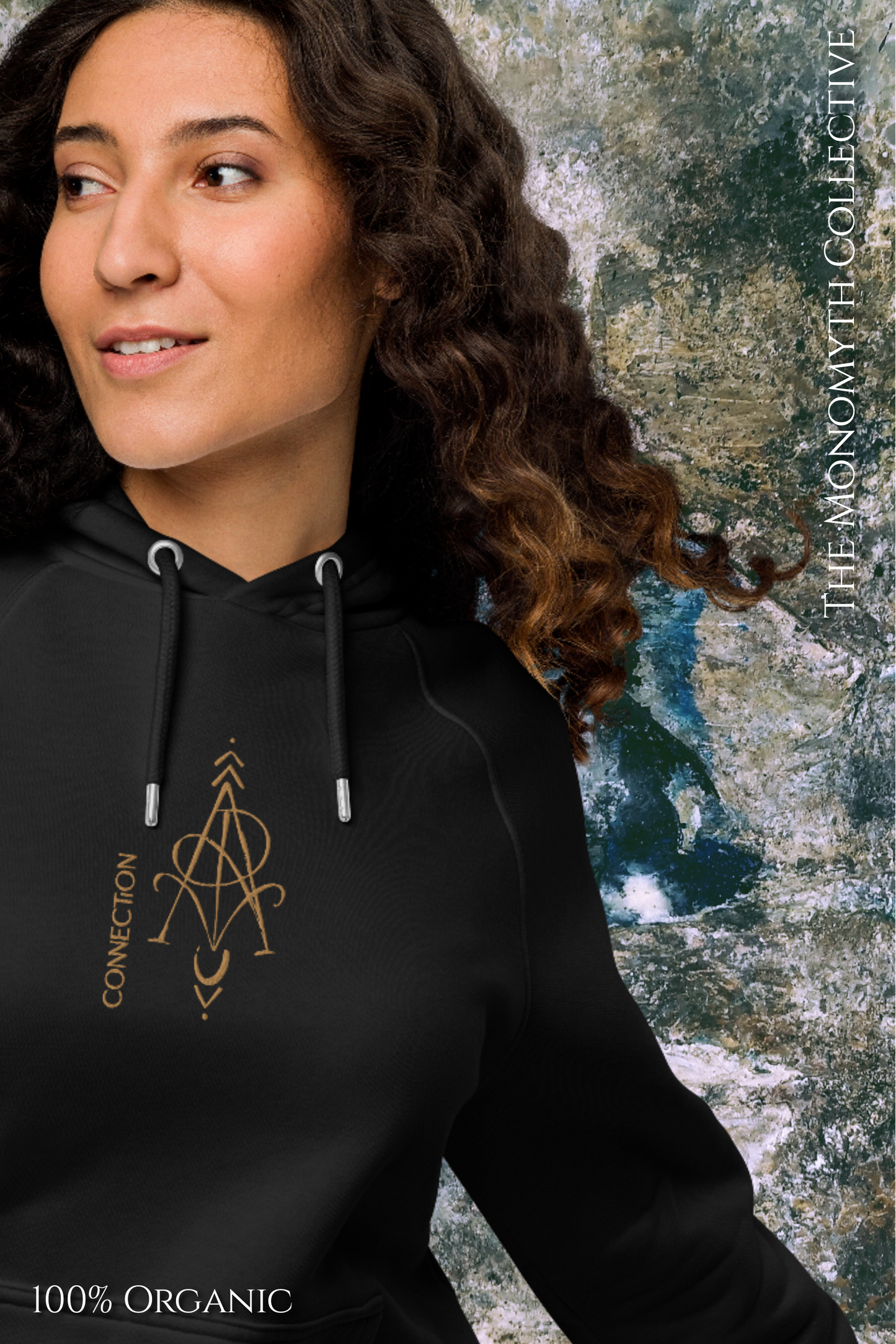 Connection (Embroidered) - Organic hoodie