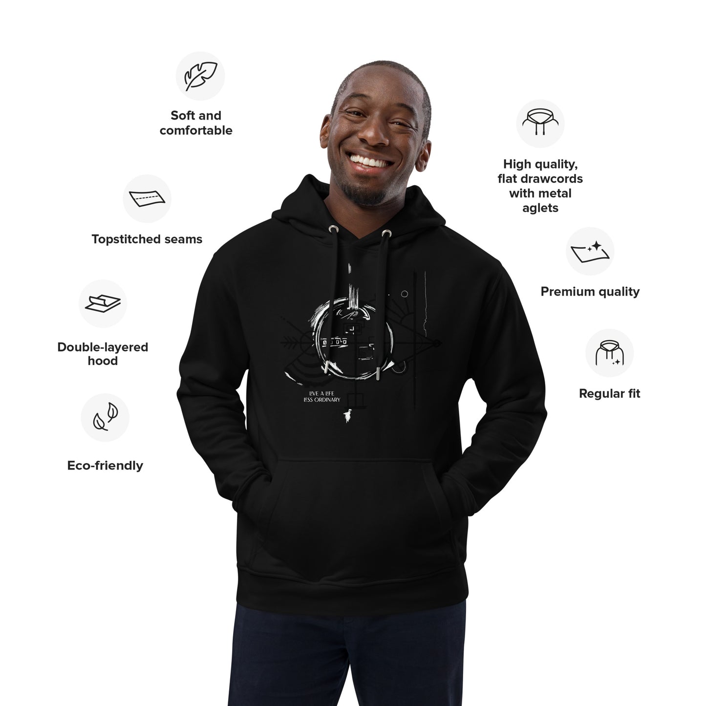Live a Life Less Ordinary - Organic hoodie