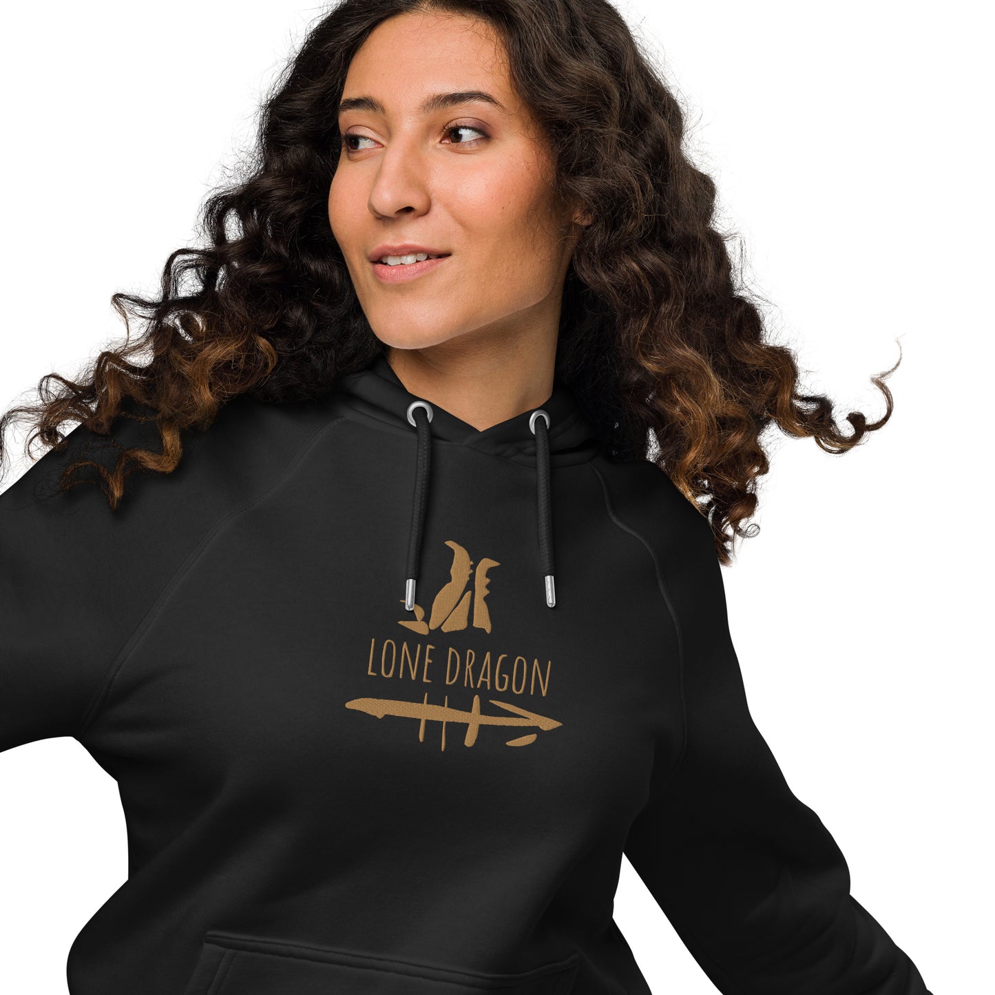 Lone Dragon (Embroidered) - Organic hoodie