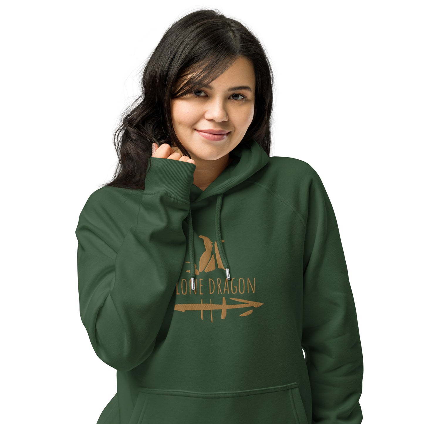 Lone Dragon (Embroidered) - Organic hoodie