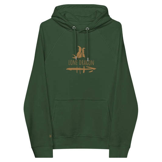 Lone Dragon (Embroidered) - Organic hoodie